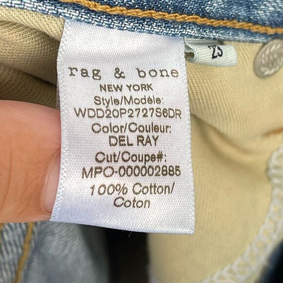 Rag & Bone button fly tapered jeans size 23 - Picture 12 of 12